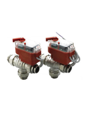 2 x Zawór trzydrogowy z elektronapędem 230V - 2 komplety GZ1" półśrubunki